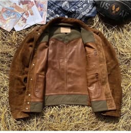 FNY Wholesales.Classic Vintage western leather jacket.Luxury Suede horsehide coat.Retro Short Causal real leather cloth.