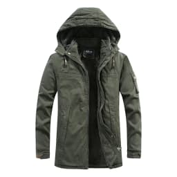 New Winter Men Hooded Long Jackets Fleece Warm Parkas Winter Jackets Good Quality Male Outdoors Casual Winter Coats Size 4XL