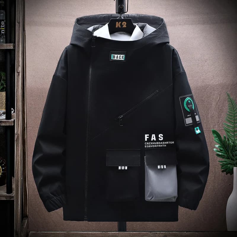 Fashion 2026 Spring Autumn Men's Casual Hooded Jackets Outdoor Zipper Windbreaker Coats Streetwear Plus Size M-4XL Tops Clothing