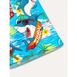 Men Shirts Cartoon Shark Hawaiian Shirt Men Clothing