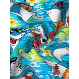 Men Shirts Cartoon Shark Hawaiian Shirt Men Clothing