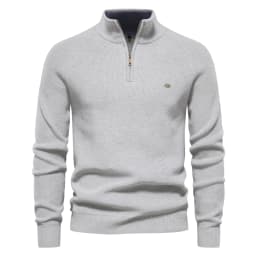 AIOPESON Mens Autumn Winter Cotton Quarter Zipper Sweater Fashion Casual Social Brand Quality Knitted Sweater for Men
