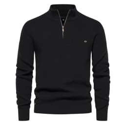 AIOPESON Mens Autumn Winter Cotton Quarter Zipper Sweater Fashion Casual Social Brand Quality Knitted Sweater for Men