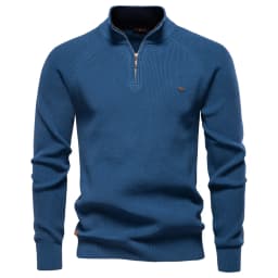 AIOPESON Mens Autumn Winter Cotton Quarter Zipper Sweater Fashion Casual Social Brand Quality Knitted Sweater for Men