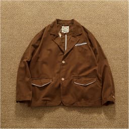 Lapel style workwear retro Fengshui washing old denim jacket top men's pure cotton woven casual single jacket trendy