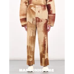 Miyake Pleated Men's Pants, High-quality Dyed Printed Casual Versatile and Fashionable Straight Leg Pants