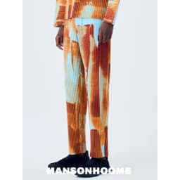 Miyake Pleated Men's Pants, High-quality Dyed Printed Casual Versatile and Fashionable Straight Leg Pants