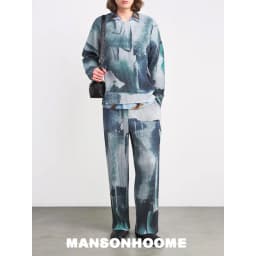 Miyake Pleated Men's Pants, High-quality Dyed Printed Casual Versatile and Fashionable Straight Leg Pants