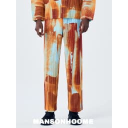 Miyake Pleated Men's Pants, High-quality Dyed Printed Casual Versatile and Fashionable Straight Leg Pants