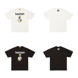2026 New HUMAN MADE Back cartoon Printed T-Shirt Japanese Bamboo Cotton Unisex Retro Round Neck Short Sleeved Shirt