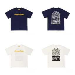 2026 New HUMAN MADE Back cartoon Printed T-Shirt Japanese Bamboo Cotton Unisex Retro Round Neck Short Sleeved Shirt