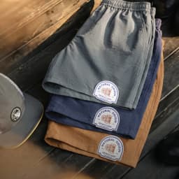 Maden Men's Lyocell Linen Look Shorts Straight Leg Elastic Waist Lightweight Breathable Old Money Casual Summer Male Pants