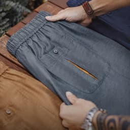 Maden Men's Lyocell Linen Look Shorts Straight Leg Elastic Waist Lightweight Breathable Old Money Casual Summer Male Pants