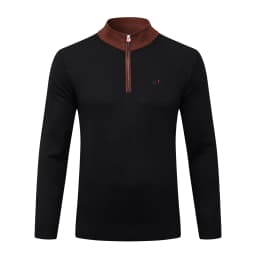 OECHSLI Sweater Wool men's 2025 Autumn Winter new warm zipper elasticity knitting Long sleeves stand collar big size M-5XL