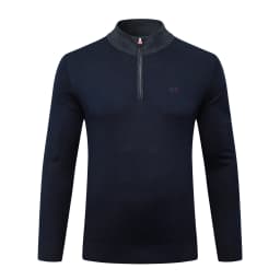 OECHSLI Sweater Wool men's 2025 Autumn Winter new warm zipper elasticity knitting Long sleeves stand collar big size M-5XL