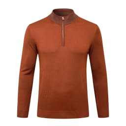 OECHSLI Sweater Wool men's 2025 Autumn Winter new warm zipper elasticity knitting Long sleeves stand collar big size M-5XL