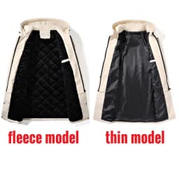 Big Size 9XL Men's Long Trench Coat Hood Fleece Thick Windbreaker Male Autumn Winter Lightweight Plus Large Oversize Hat Zipper