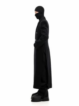 Mauroicardi Autumn Winter Long Warm Thick Fitted Black Wool Blends Coat Men Shoulder Pads Elegant Luxury Woolen Overcoat 2025