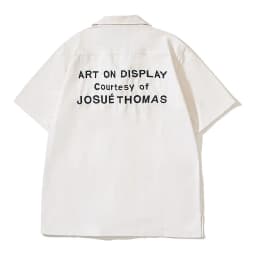 Gallery dept embroidery letters American retro old tooling short-sleeved shirt with