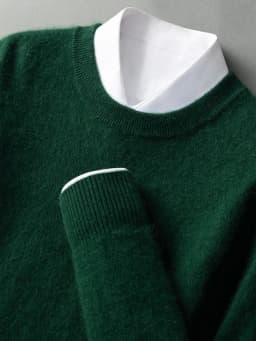 ANGEL Autumn Winter Men's O-neck Sweater Cashmere Pullovers Basic Casual Long Sleeve 100% Mink Cashmere Knitwear Male Clothing