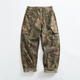Cargo casual pants men's Japanese style outdoor multi-pocket loose retro elastic waist profile straight drum camouflage pants