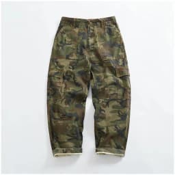 Cargo casual pants men's Japanese style outdoor multi-pocket loose retro elastic waist profile straight drum camouflage pants