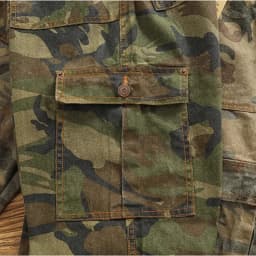 Cargo casual pants men's Japanese style outdoor multi-pocket loose retro elastic waist profile straight drum camouflage pants
