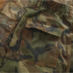Cargo casual pants men's Japanese style outdoor multi-pocket loose retro elastic waist profile straight drum camouflage pants