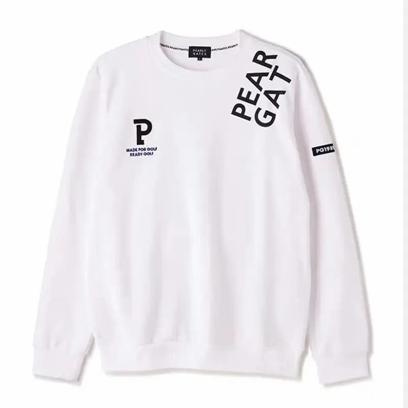 Japanese and Korean PEARLYGATES Men's Golf Round-Neck Long Sleeve Pure Cotton Sweatshirt Autumn Golf Casual Sportswear Jacket