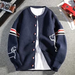 New Autumn Winter Men Long-Sleeved Knitted Shirt Jacket Single-Breasted Quality Cardigan Casual Fashion Comfort Men's Clothing