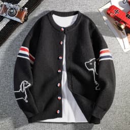 New Autumn Winter Men Long-Sleeved Knitted Shirt Jacket Single-Breasted Quality Cardigan Casual Fashion Comfort Men's Clothing