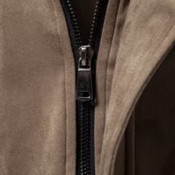 AIOPESON Men Vintage Business Jacket Faux Suede Zip Up Lapel Collar Pockets Ribbed Cuffs Color Block Slim Fit Spring Autumn Coat