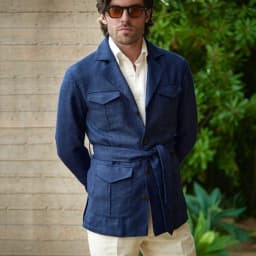 Safari Linen Suits for Men with Belt 2 Pieces Single Breasted Wedding Tuxedo for Groomsmen Formal Events Daily Wear Prom 2026