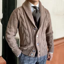 KIDWHXR Autumn Winter Men Knitted Sweaters Lapel Long Sleeve Button-up Man Cardigans Business Casual Solid Vintage Male Coats