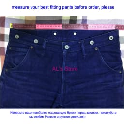 55501 Red Tornado Super Quality Indigo Selvage Unwashed Pants Loose Fitting Unsanforized Raw Denim Jean 14oz