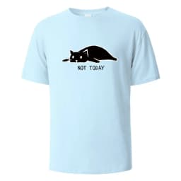 Not Today Funny Printed T-shirts For Men 100% Cotton Summer Breathable Comfortable Tops Short-Sleeved O-neck Basic Men Clothing
