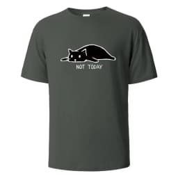 Not Today Funny Printed T-shirts For Men 100% Cotton Summer Breathable Comfortable Tops Short-Sleeved O-neck Basic Men Clothing