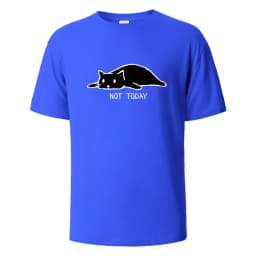 Not Today Funny Printed T-shirts For Men 100% Cotton Summer Breathable Comfortable Tops Short-Sleeved O-neck Basic Men Clothing