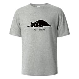 Not Today Funny Printed T-shirts For Men 100% Cotton Summer Breathable Comfortable Tops Short-Sleeved O-neck Basic Men Clothing