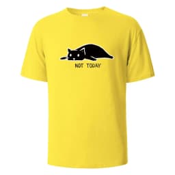 Not Today Funny Printed T-shirts For Men 100% Cotton Summer Breathable Comfortable Tops Short-Sleeved O-neck Basic Men Clothing