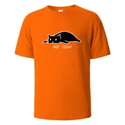 Not Today Funny Printed T-shirts For Men 100% Cotton Summer Breathable Comfortable Tops Short-Sleeved O-neck Basic Men Clothing