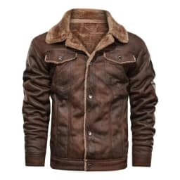 New Winter Men Leather and Fur Integrated Jackets and Coats New Fashion Male Fleece Warm Bomber Jackets Slim Fit Jaquetas 4XL