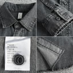 Heavy washing to do old vintage denim shirt men's double pocket design trend Europe and the United States casual shirt coat
