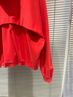 Fake Two Pieces Embroidery Flag Red PROJECT G/R Hole Damaged Zipper Hoodie Men Women Vintage Washed Distressed Loose Pullovers