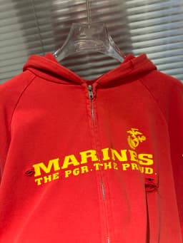 Fake Two Pieces Embroidery Flag Red PROJECT G/R Hole Damaged Zipper Hoodie Men Women Vintage Washed Distressed Loose Pullovers