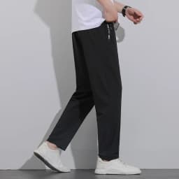 Breathable Men's Casual Pants Quick Dry Straight Elastic Waist Jogger Sweatpants Korean Classic Sport Trousers Plus Size 8XL 9XL