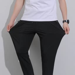 Breathable Men's Casual Pants Quick Dry Straight Elastic Waist Jogger Sweatpants Korean Classic Sport Trousers Plus Size 8XL 9XL