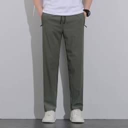 Breathable Men's Casual Pants Quick Dry Straight Elastic Waist Jogger Sweatpants Korean Classic Sport Trousers Plus Size 8XL 9XL