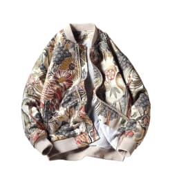 Embroidered Jacket 2026 New Fashion Stand Collar Jacket Boutique plus Size Men's Hip Hop casual Men's Jacket 5X Bohemian style