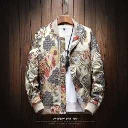 Embroidered Jacket 2026 New Fashion Stand Collar Jacket Boutique plus Size Men's Hip Hop casual Men's Jacket 5X Bohemian style